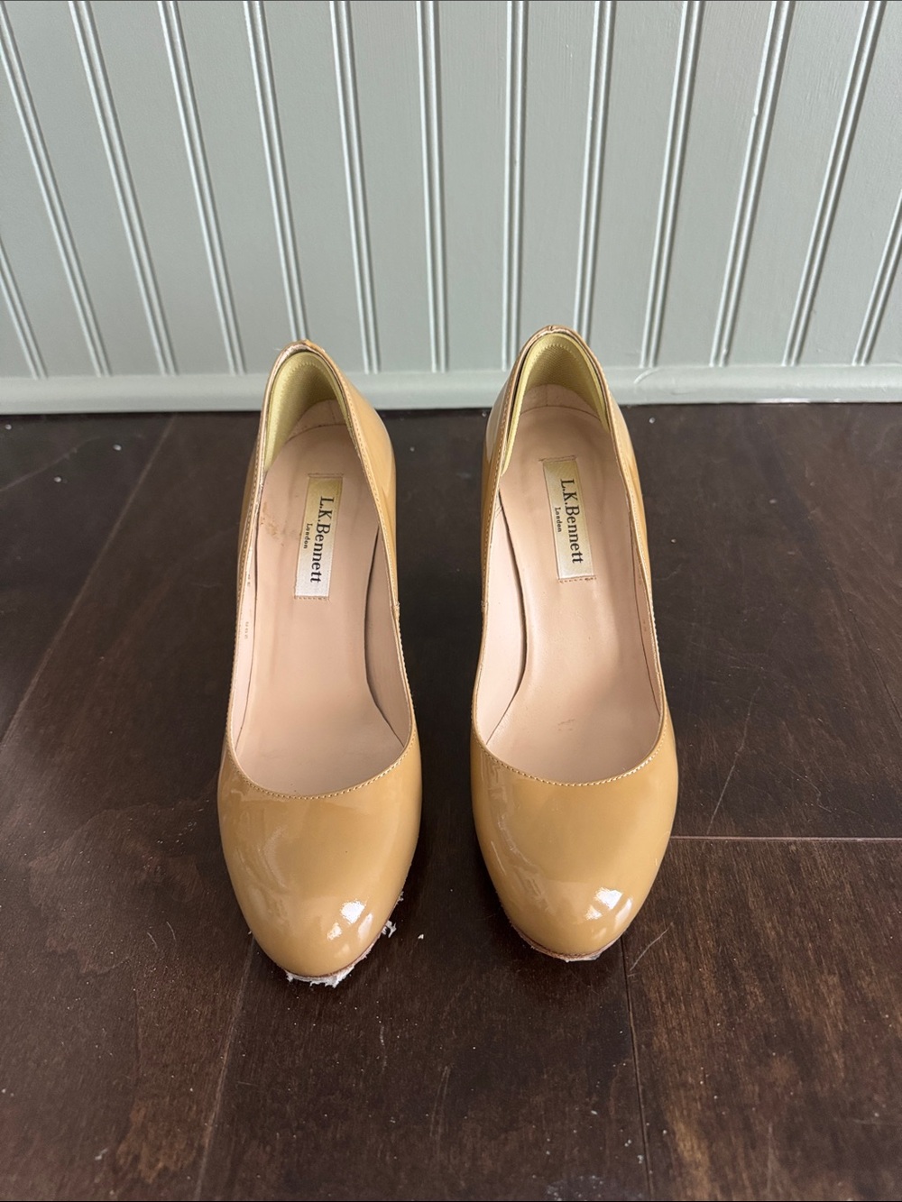 LK Bennett Patent Leather Pumps in Camel